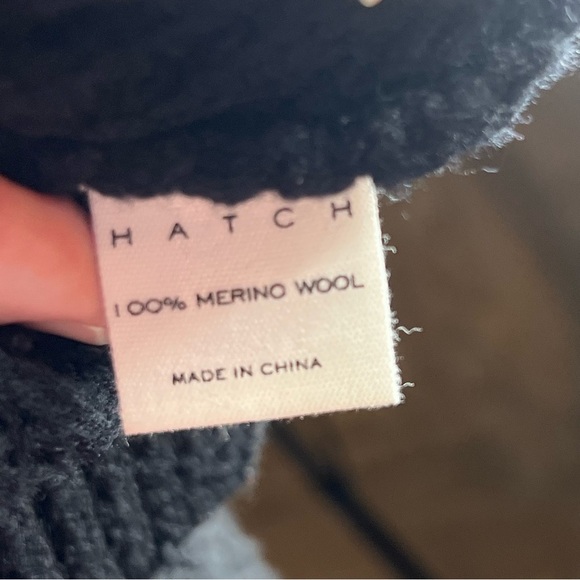 Hatch Maternity Merino Wool Waffle Turtleneck in Black size XS - Picture 5 of 5